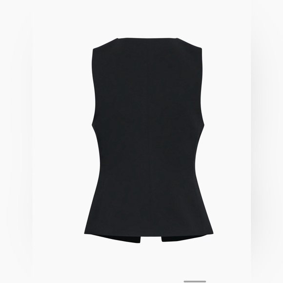 NWT Aritzia Wilfred Regal Vest Black Size 6 Slim-fit button-up - Picture 9 of 16